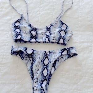 Size small snakeskin print bikini